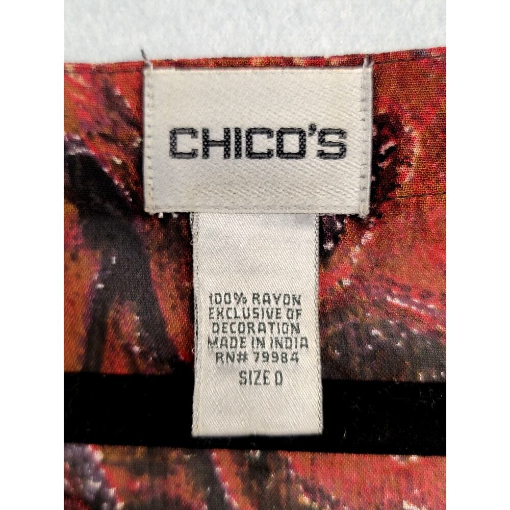 Chico's Beaded Southwestern Tunic Top Size 0 Boho - Picture 5 of 7